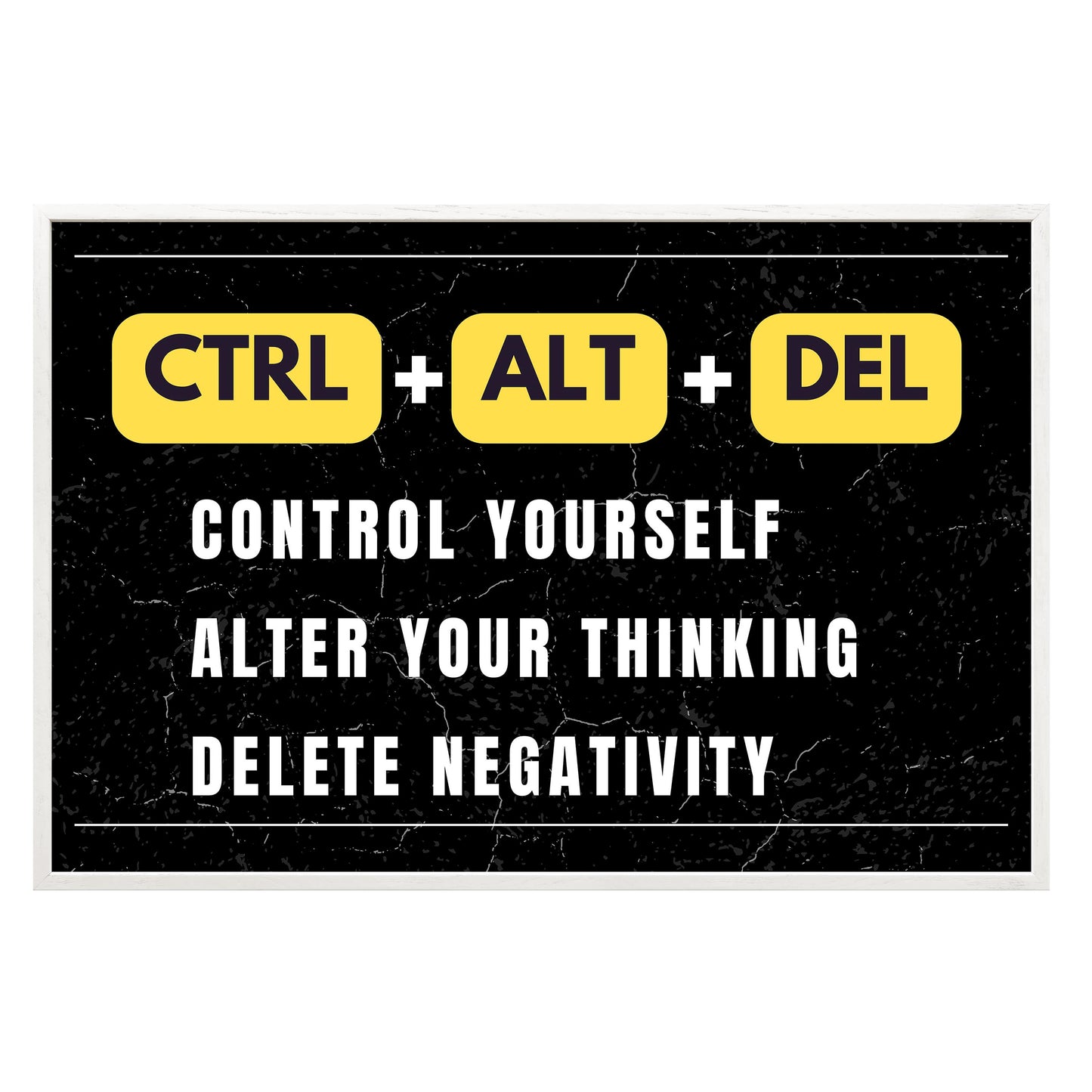 Minimalist CTRL+ALT+DEL Framed Print