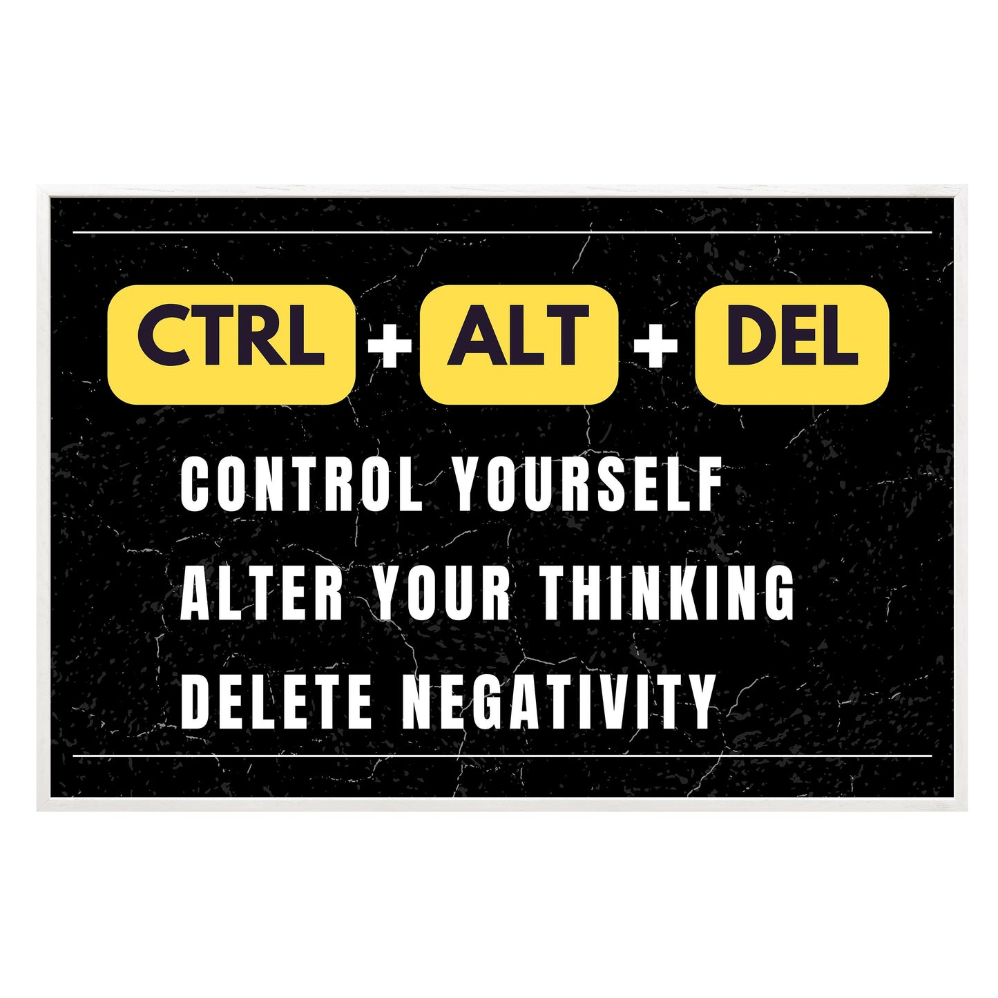 Minimalist CTRL+ALT+DEL Framed Print