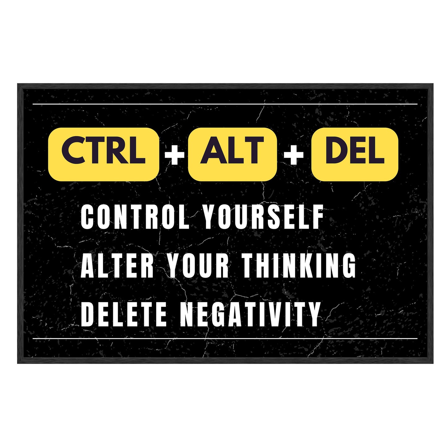 Minimalist CTRL+ALT+DEL Framed Print