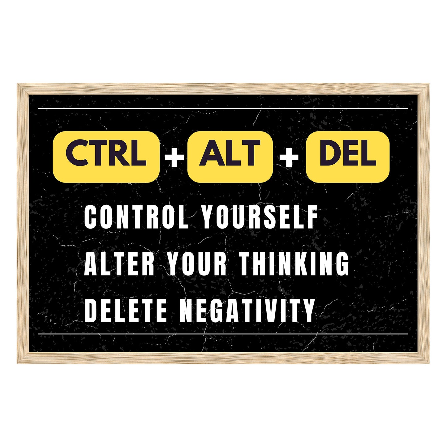 Minimalist CTRL+ALT+DEL Framed Print