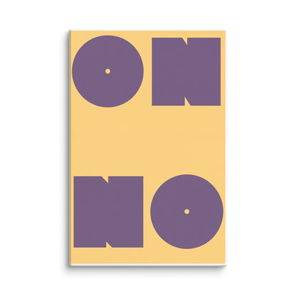 Modern Typographic Wall Art Print – Bold “ON NO” Graphic Design Canvas 40″×60″ - Masterpiece Print