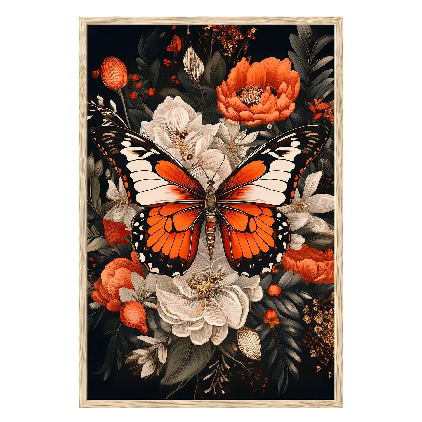Monarch Bloom Framed Print