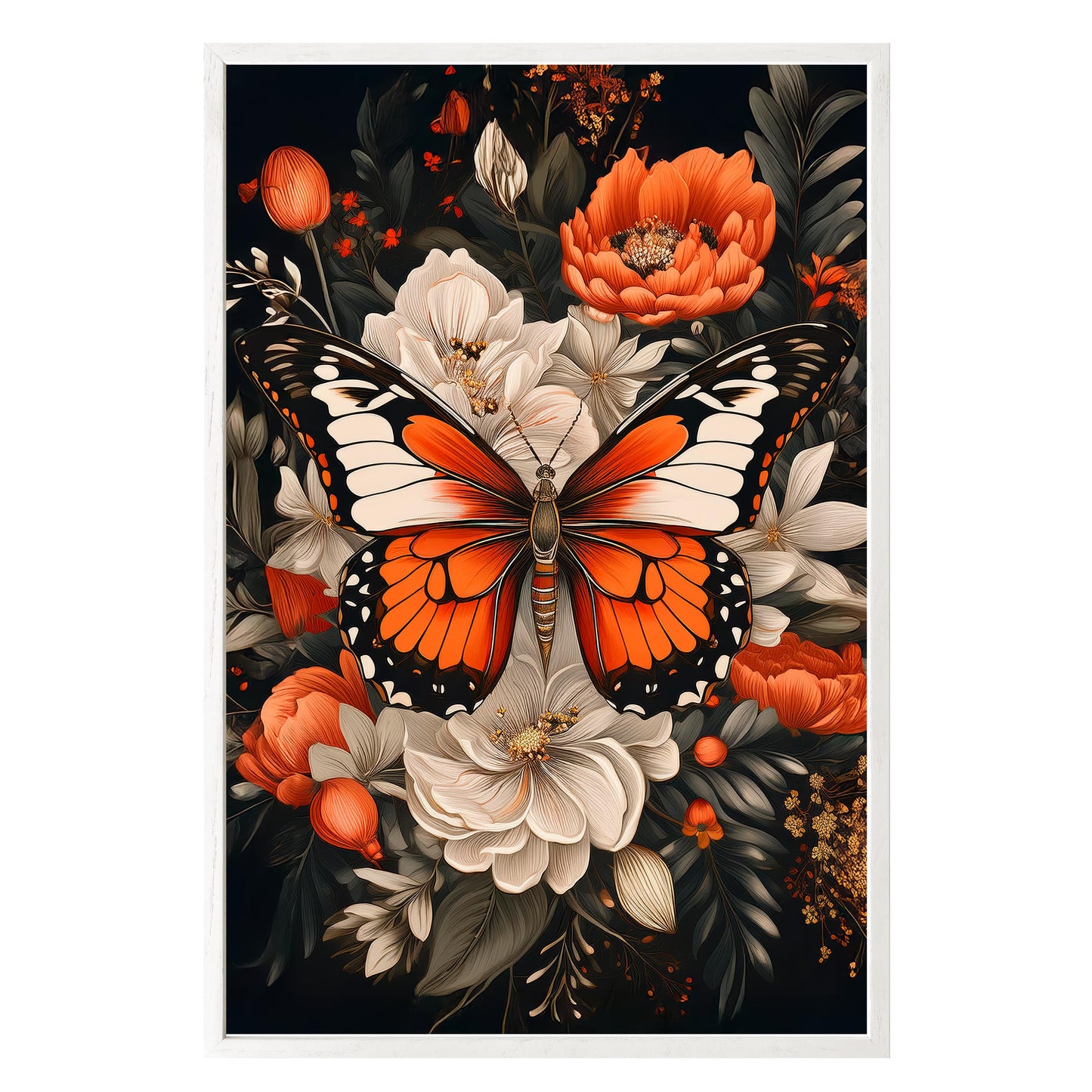 Monarch Bloom Framed Print