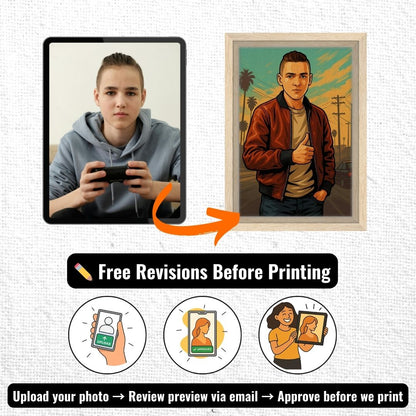 Personalized Gamer Portrait – Canvas