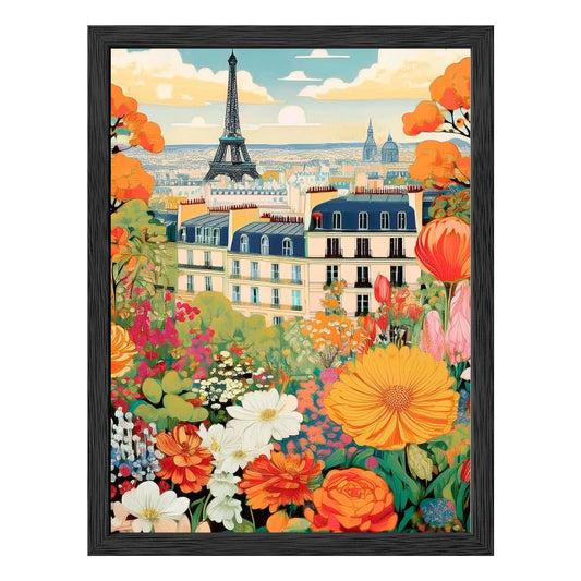 Paris Bloomscape Framed Print - Masterpiece Print
