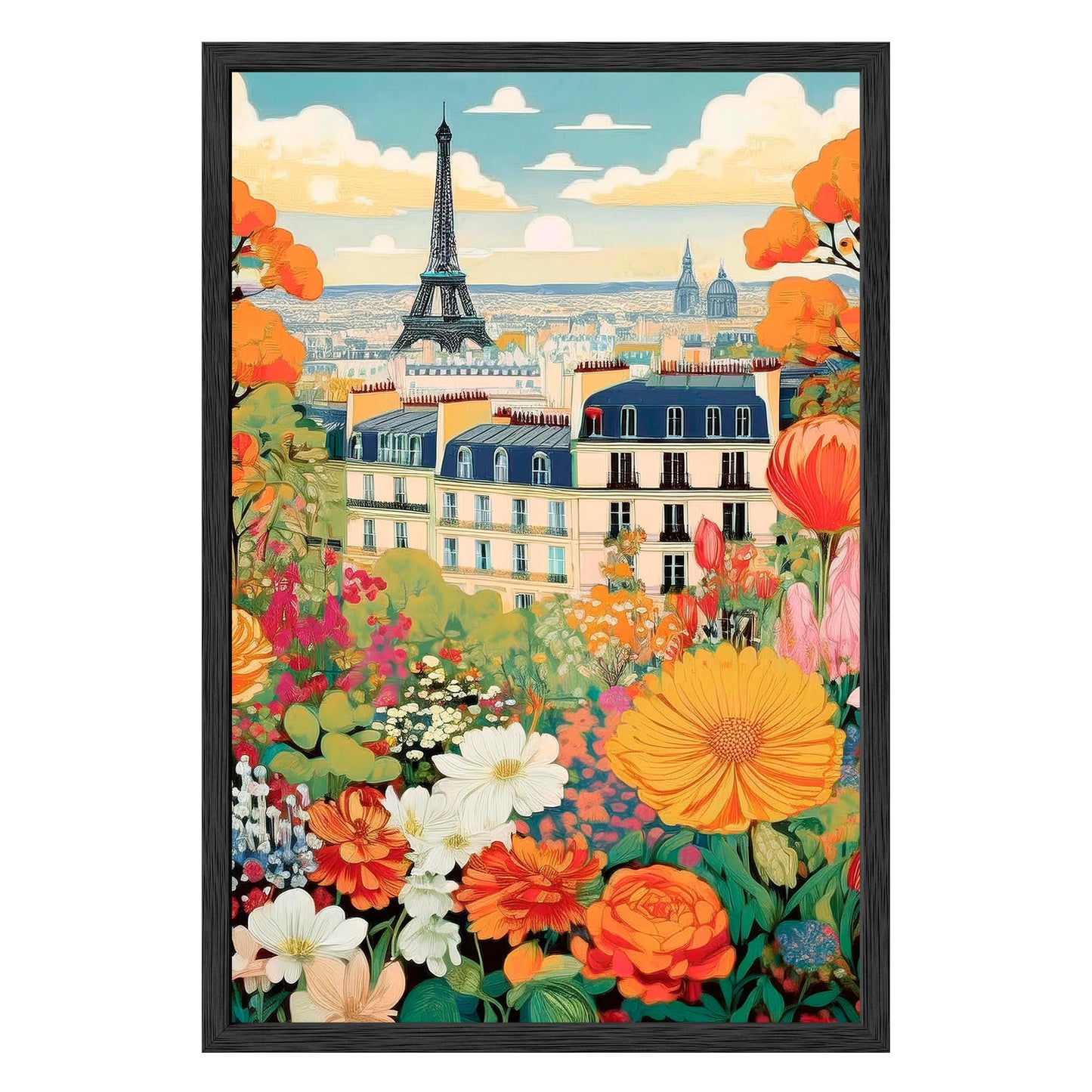 Paris Bloomscape Framed Print