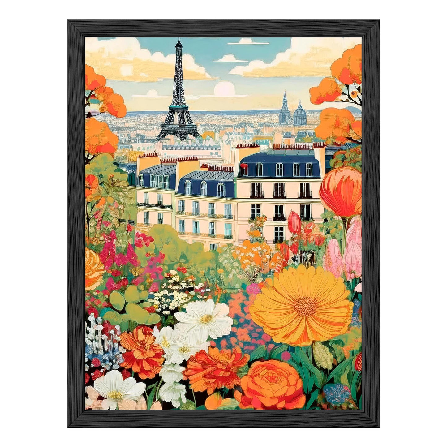 Paris Bloomscape Framed Print