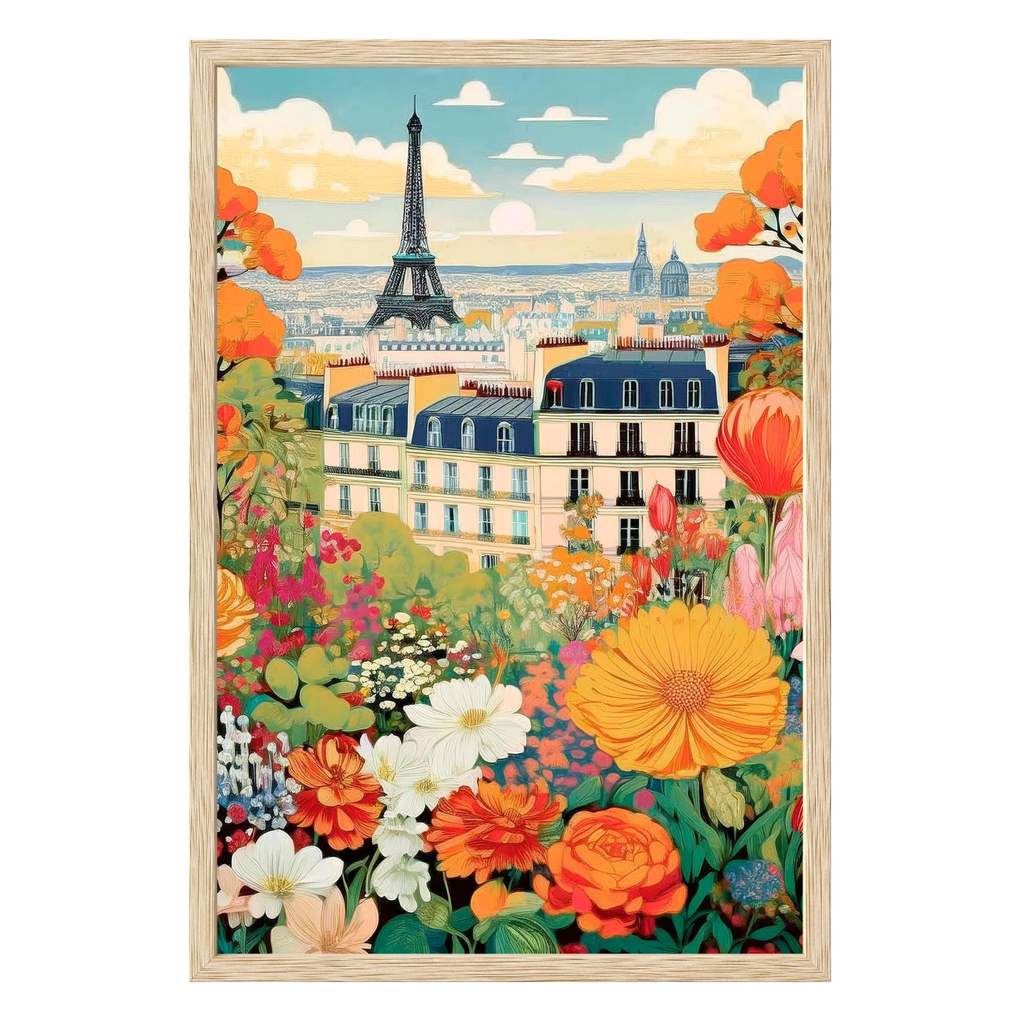 Paris Bloomscape Framed Print