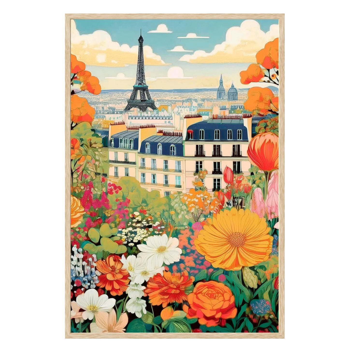 Paris Bloomscape Framed Print