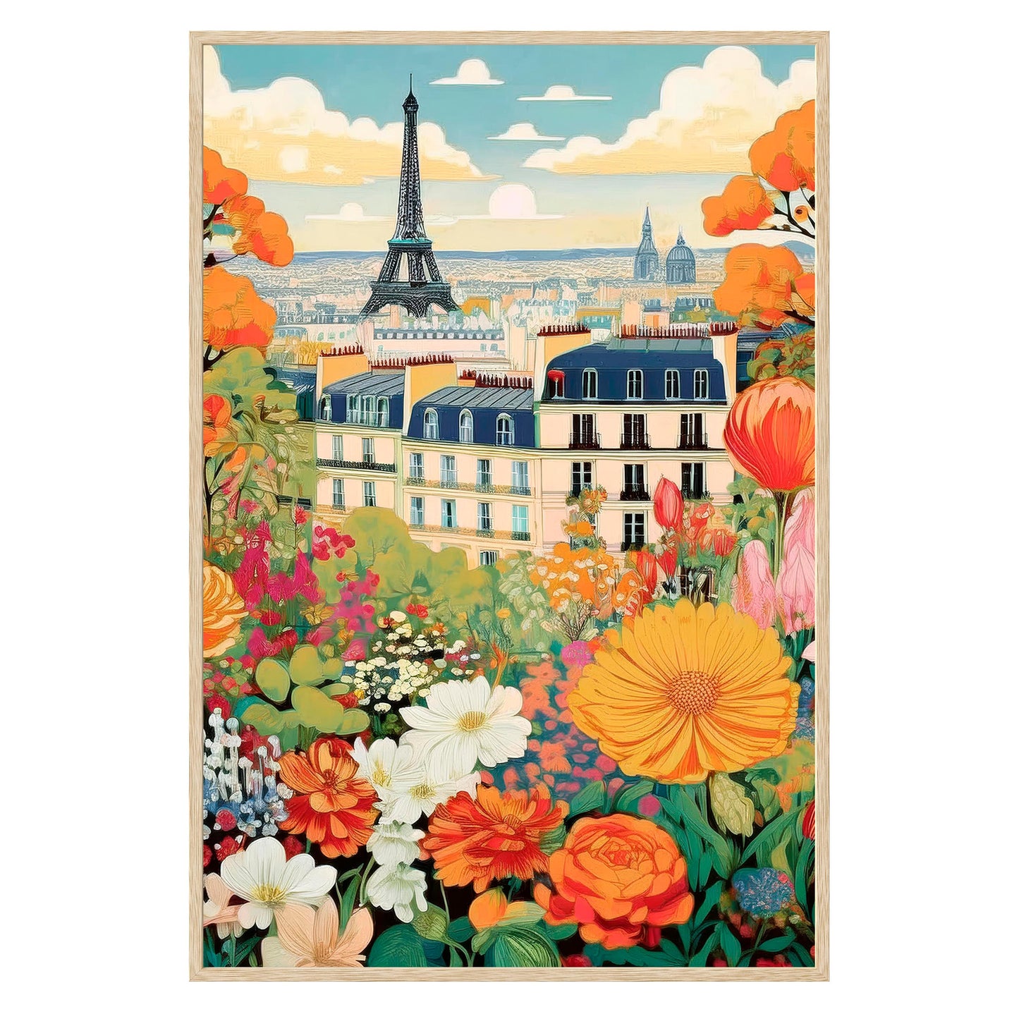 Paris Bloomscape Framed Print