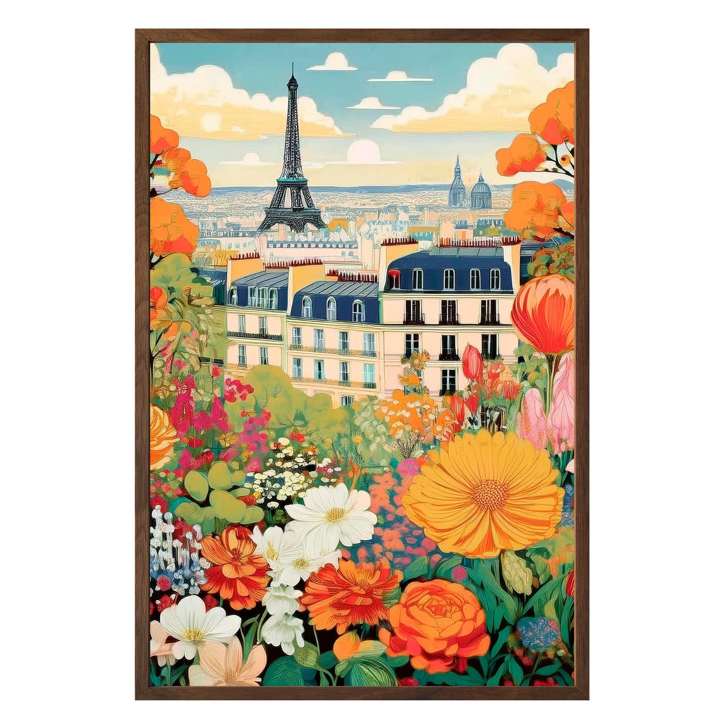 Paris Bloomscape Framed Print