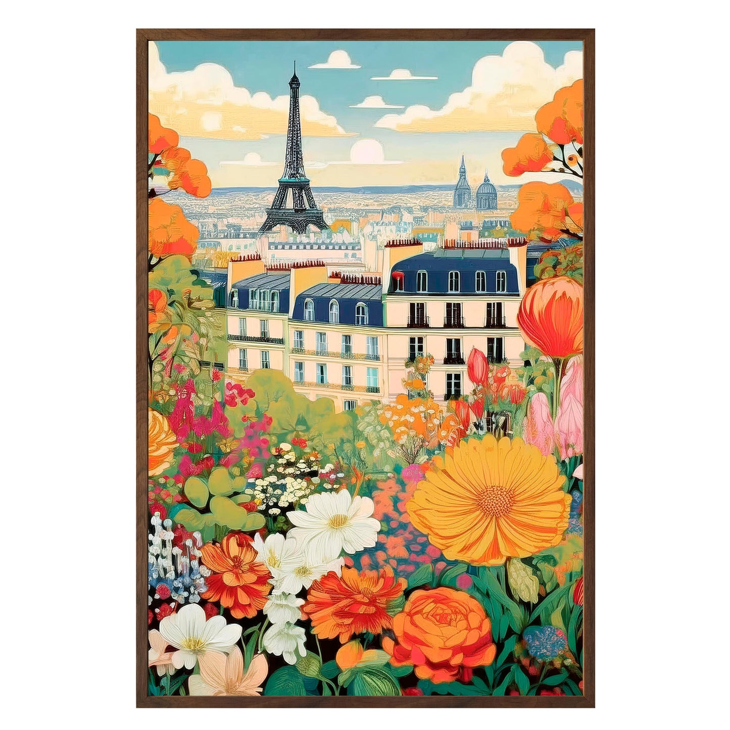 Paris Bloomscape Framed Print