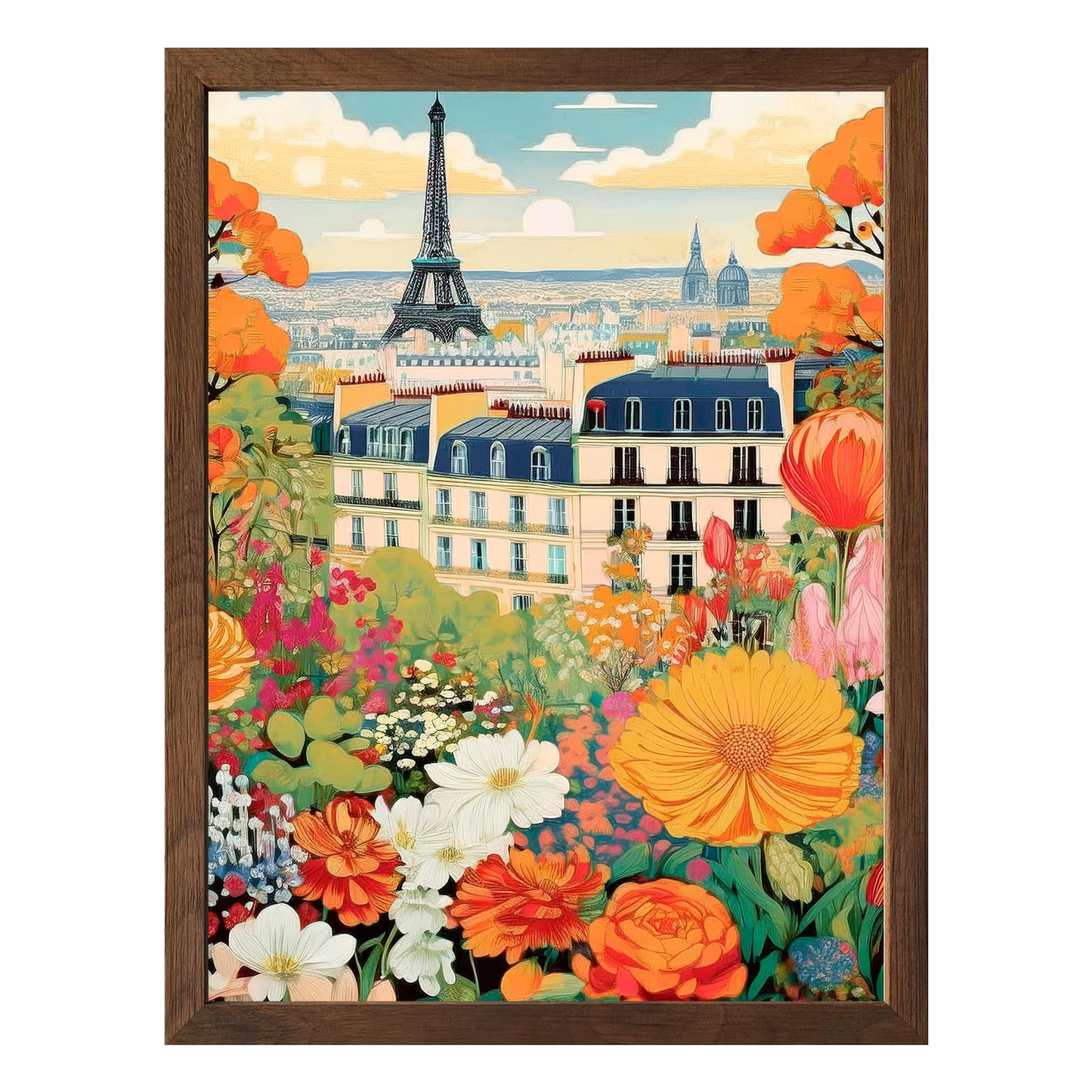 Paris Bloomscape Framed Print