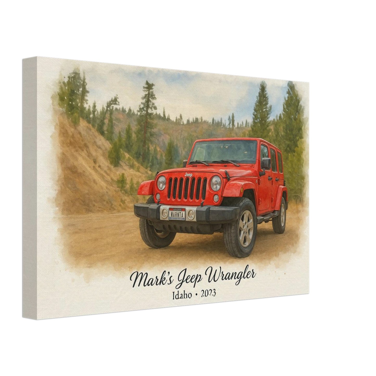Personalized Car Portrait – Canvas - Masterpiece Print