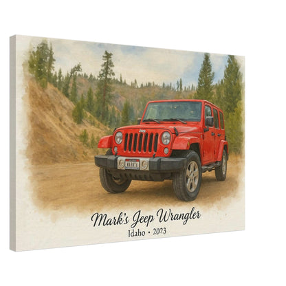 Personalized Car Portrait – Canvas - Masterpiece Print