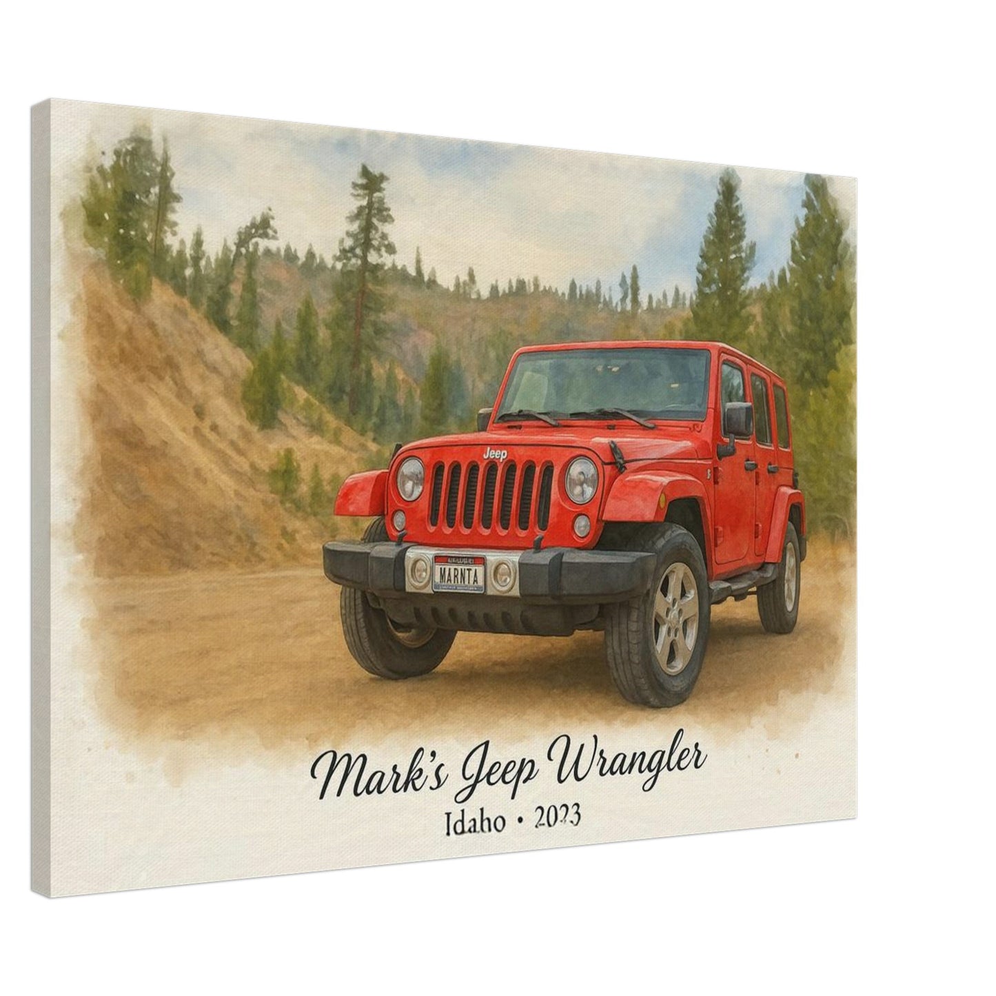 Personalized Car Portrait – Canvas - Masterpiece Print