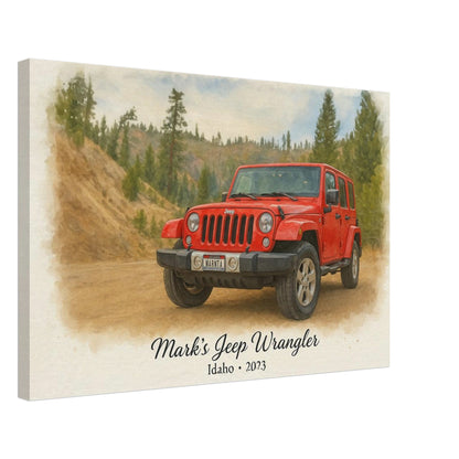 Personalized Car Portrait – Canvas - Masterpiece Print