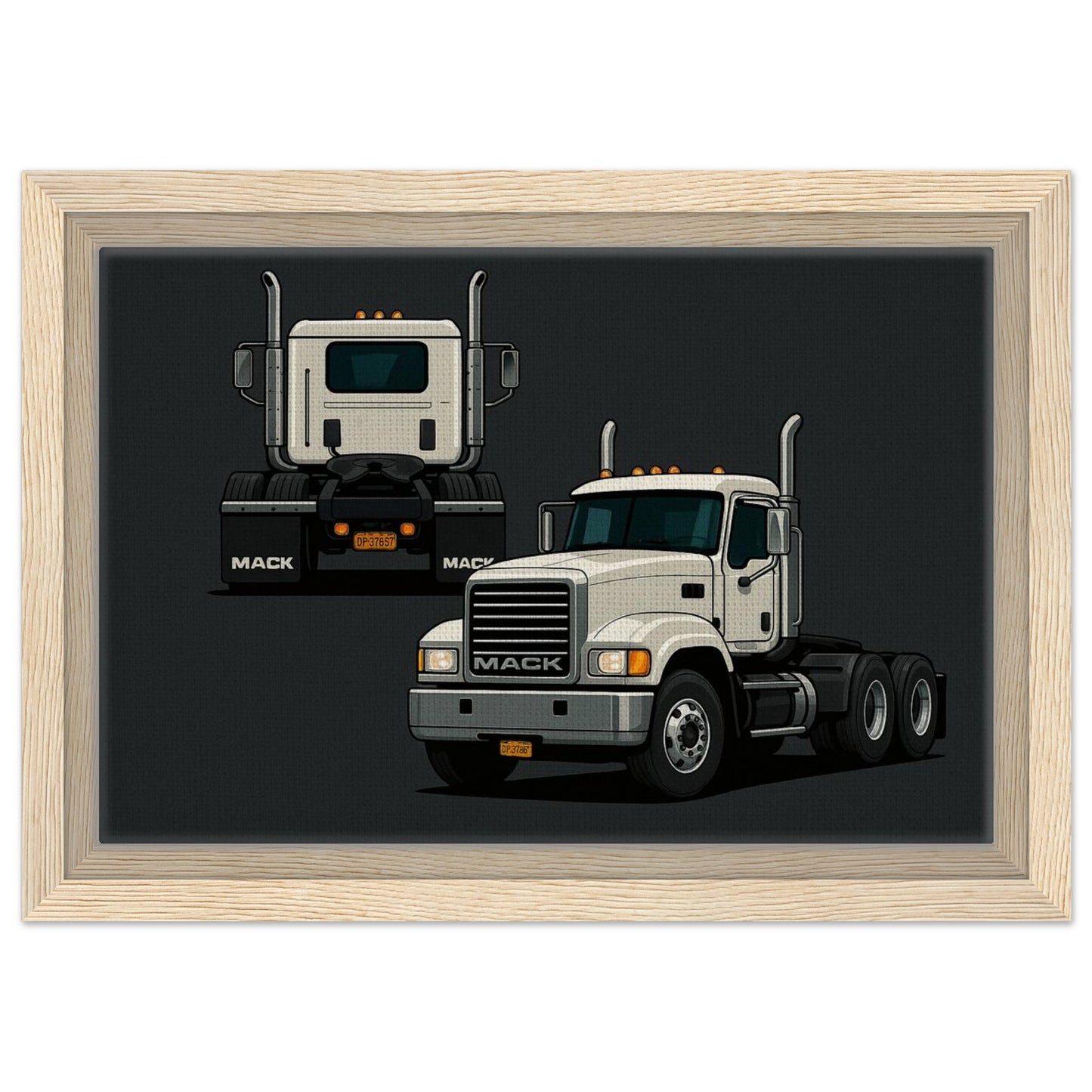 Personalized Car Portrait – Framed Canvas - Masterpiece Print