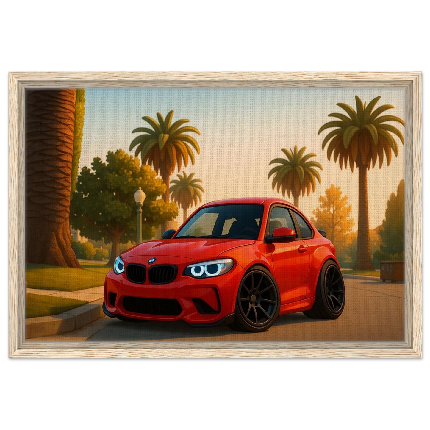 Personalized Car Portrait – Framed Canvas - Masterpiece Print