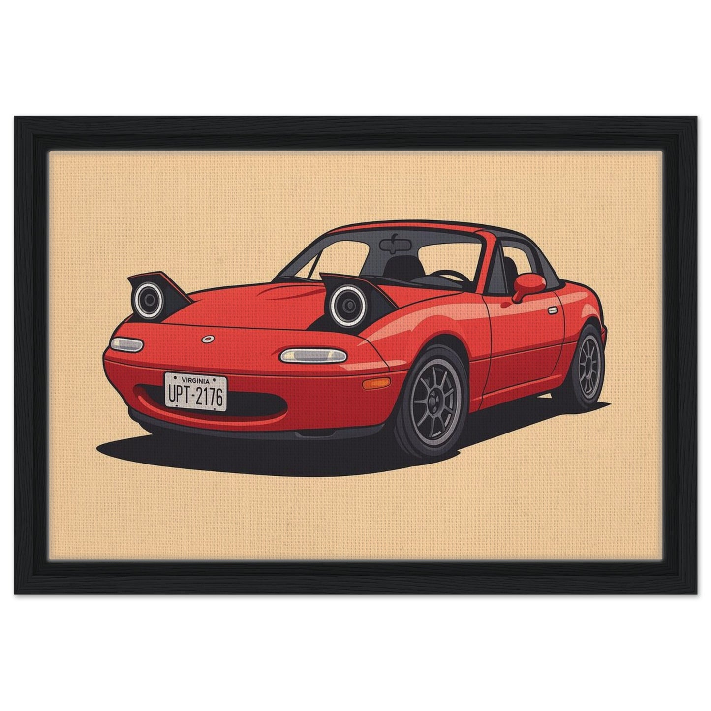 Personalized Car Portrait – Framed Canvas - Masterpiece Print