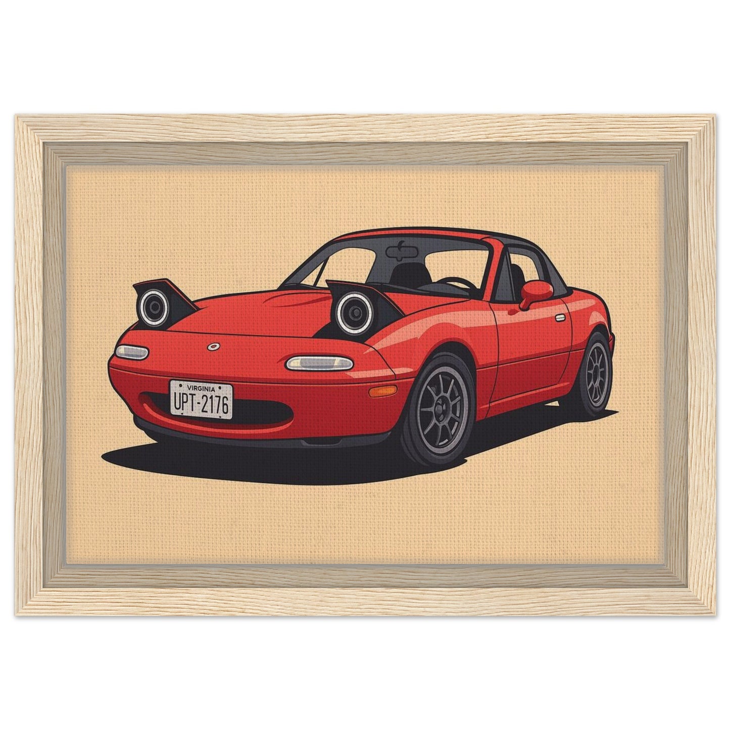 Personalized Car Portrait – Framed Canvas - Masterpiece Print