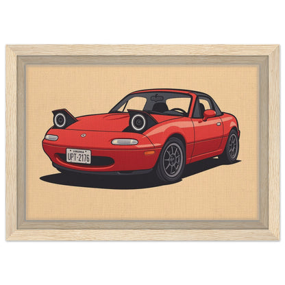 Personalized Car Portrait – Framed Canvas - Masterpiece Print