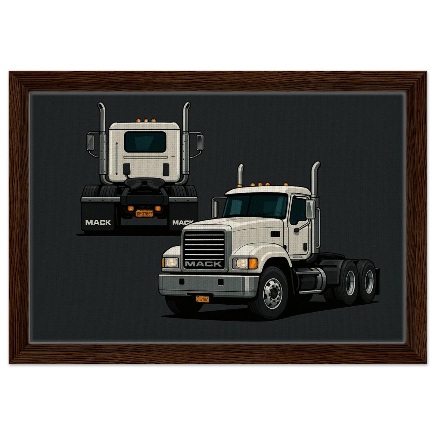 Personalized Car Portrait – Framed Canvas - Masterpiece Print