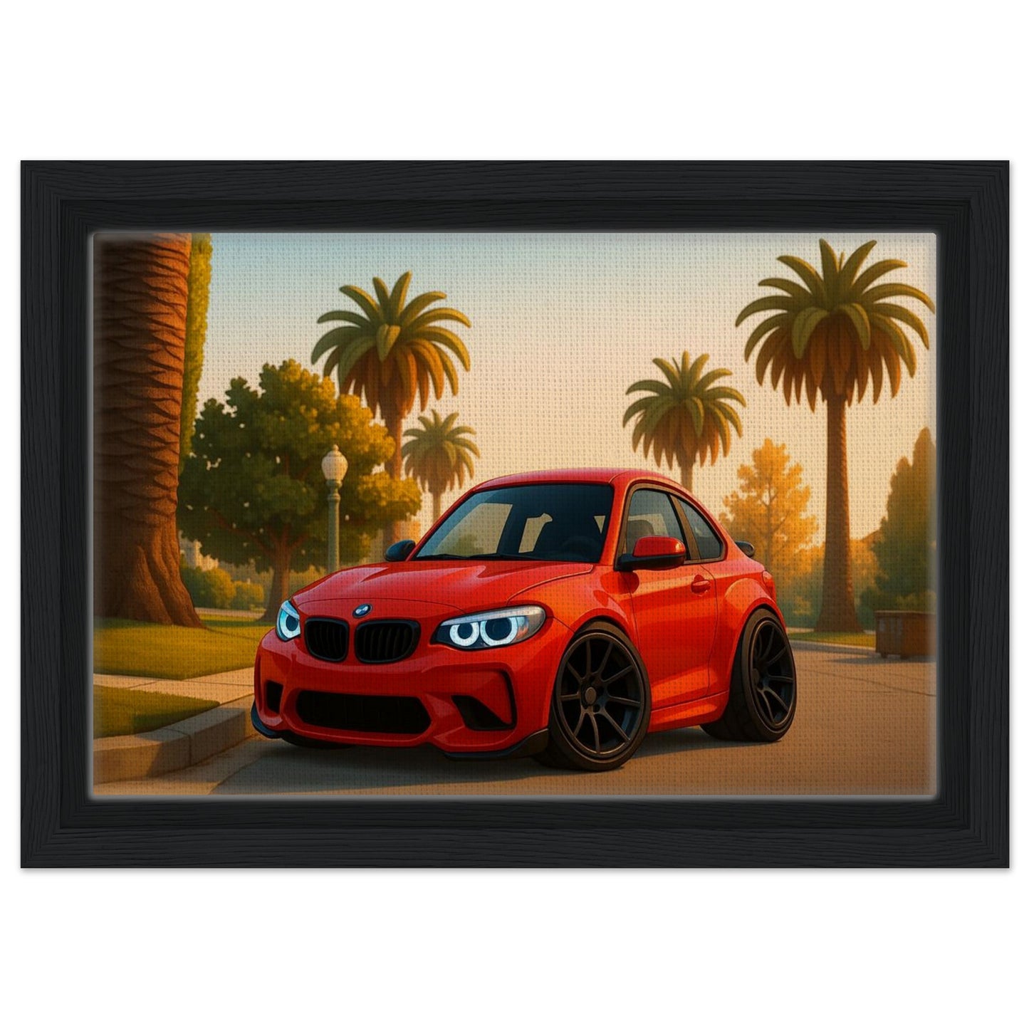 Personalized Car Portrait – Framed Canvas - Masterpiece Print