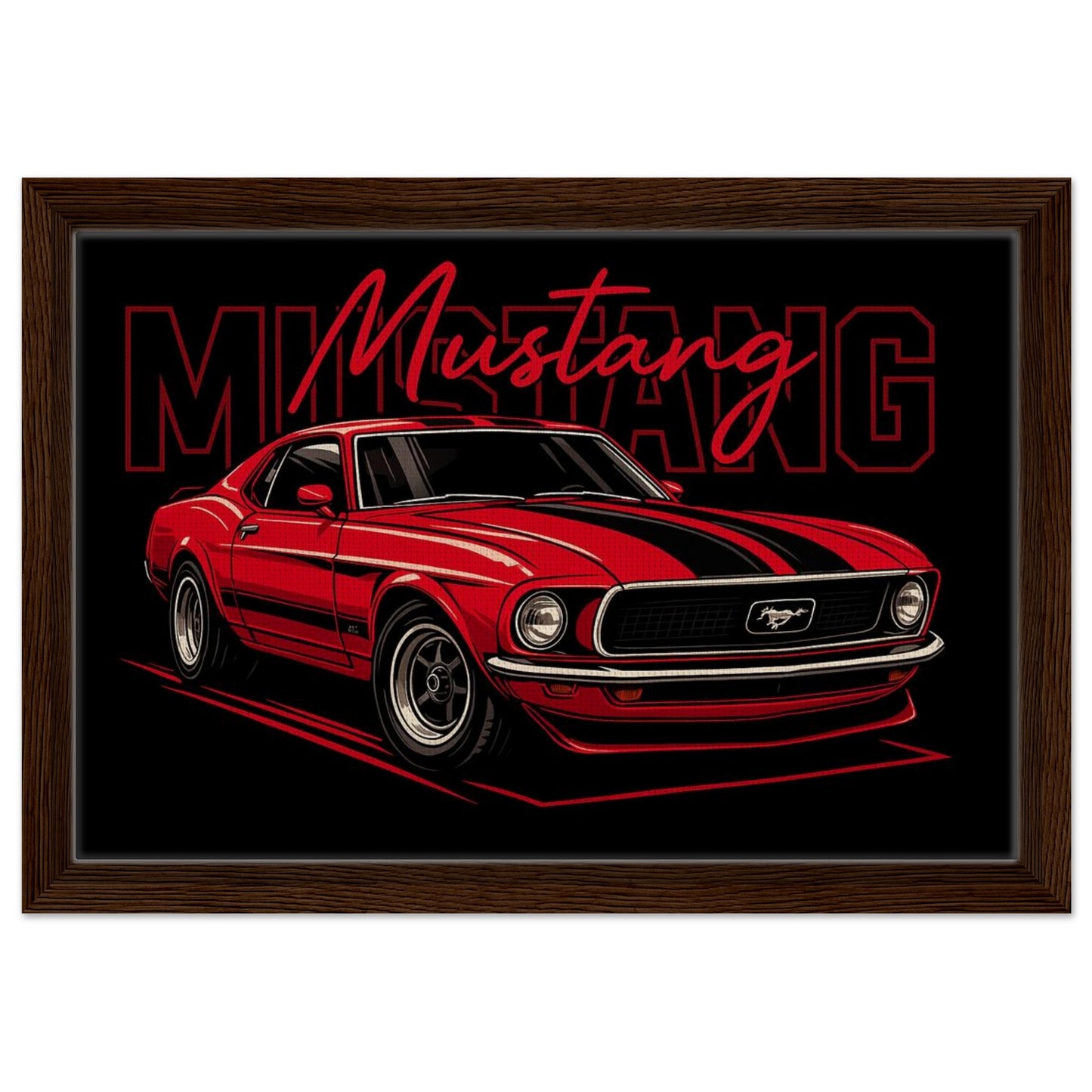 Personalized Car Portrait – Framed Canvas - Masterpiece Print
