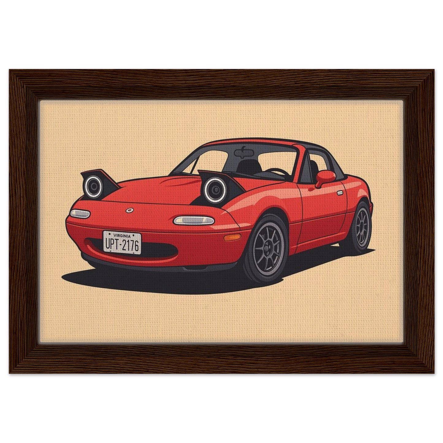 Personalized Car Portrait – Framed Canvas - Masterpiece Print