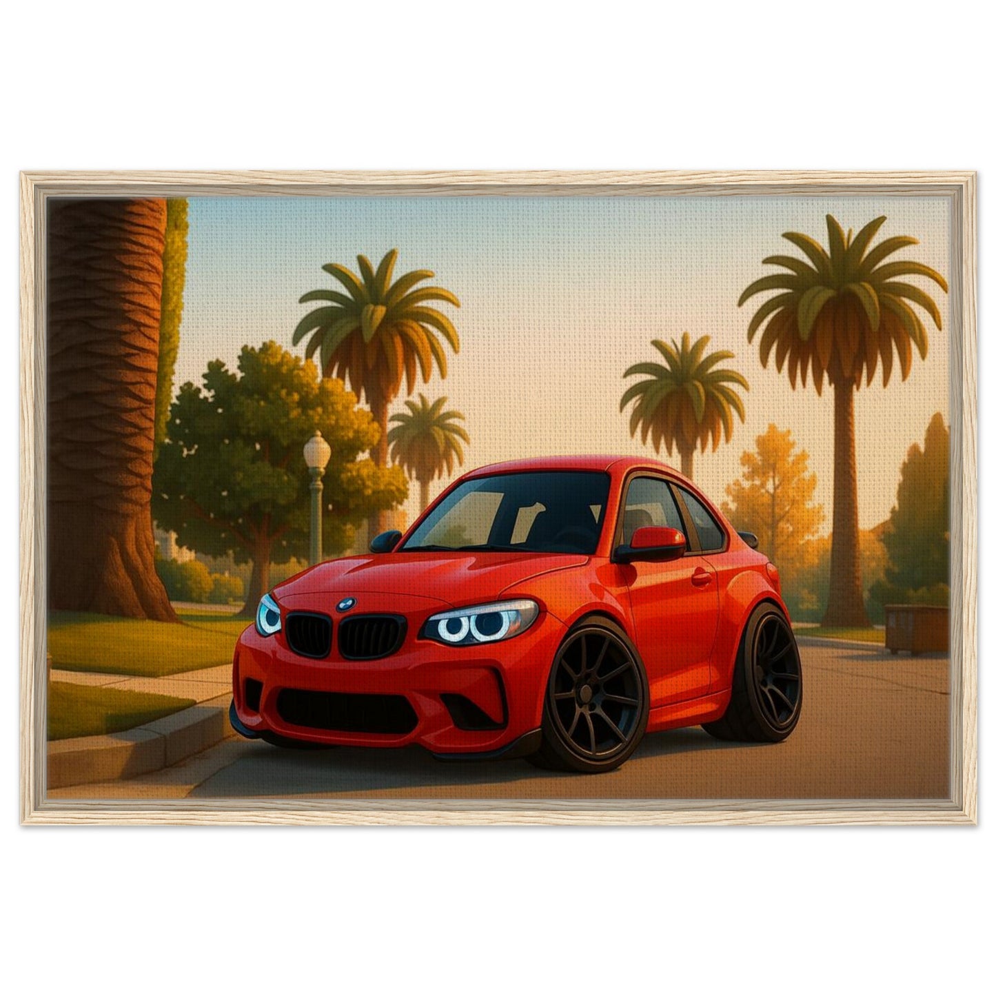 Personalized Car Portrait – Framed Canvas - Masterpiece Print