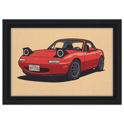 Personalized Car Portrait – Framed Canvas - Masterpiece Print