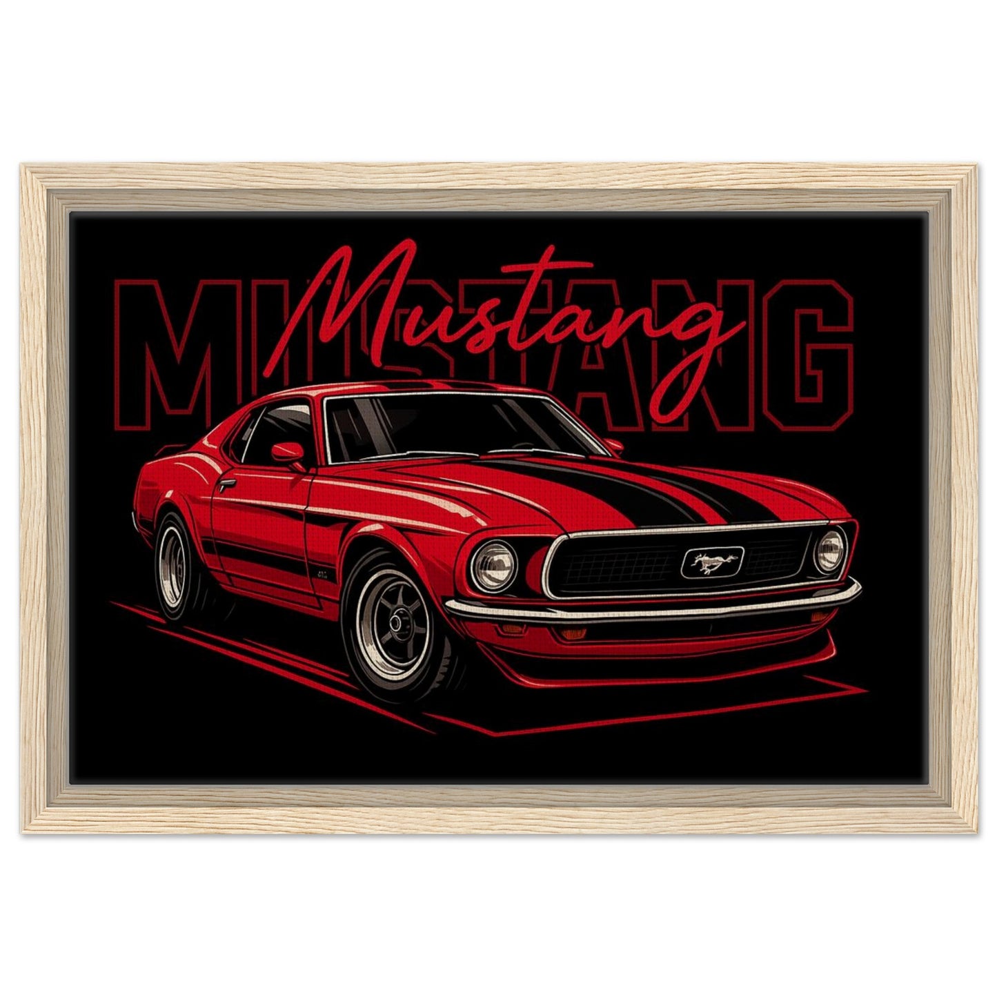 Personalized Car Portrait – Framed Canvas - Masterpiece Print