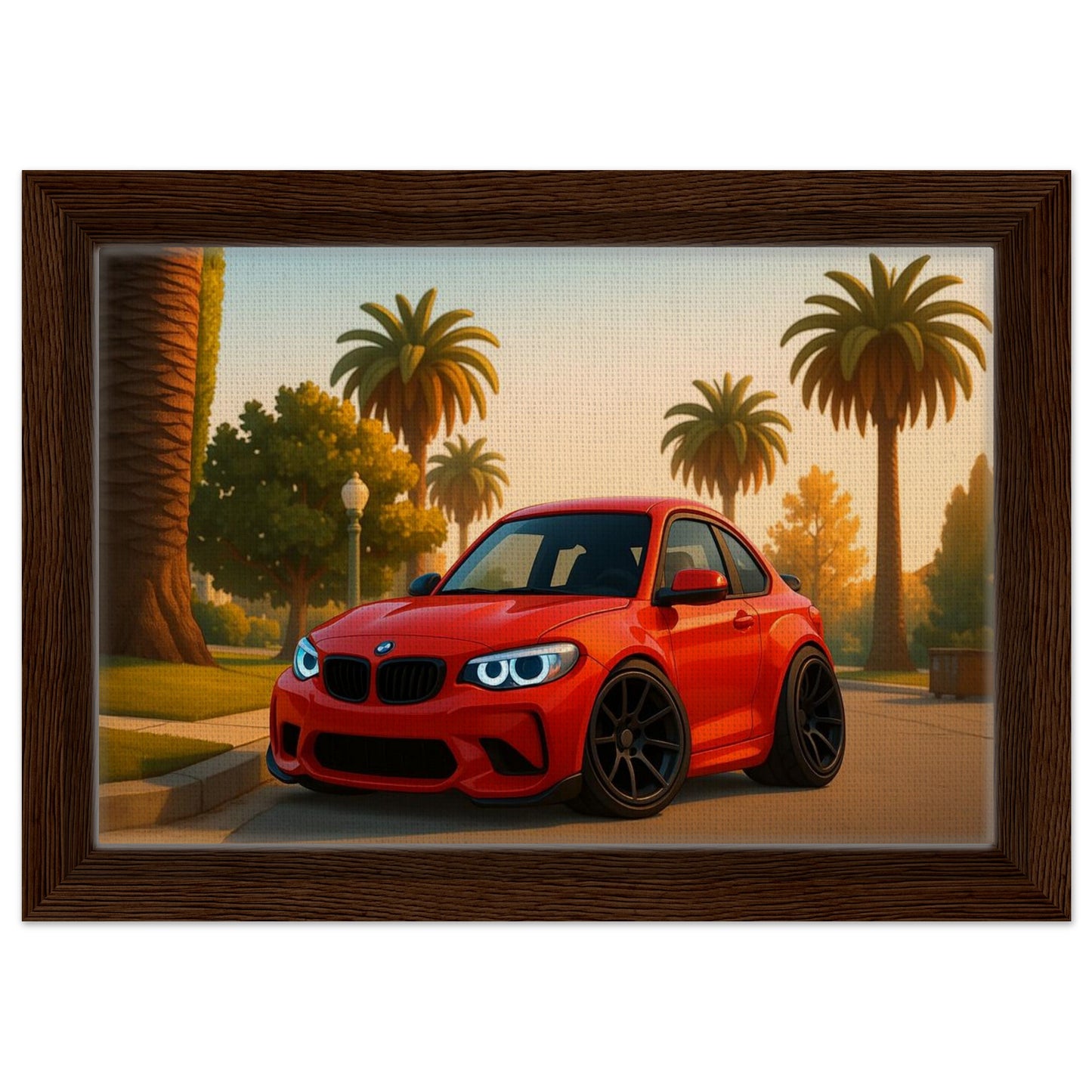 Personalized Car Portrait – Framed Canvas - Masterpiece Print