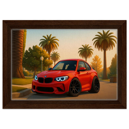 Personalized Car Portrait – Framed Canvas - Masterpiece Print