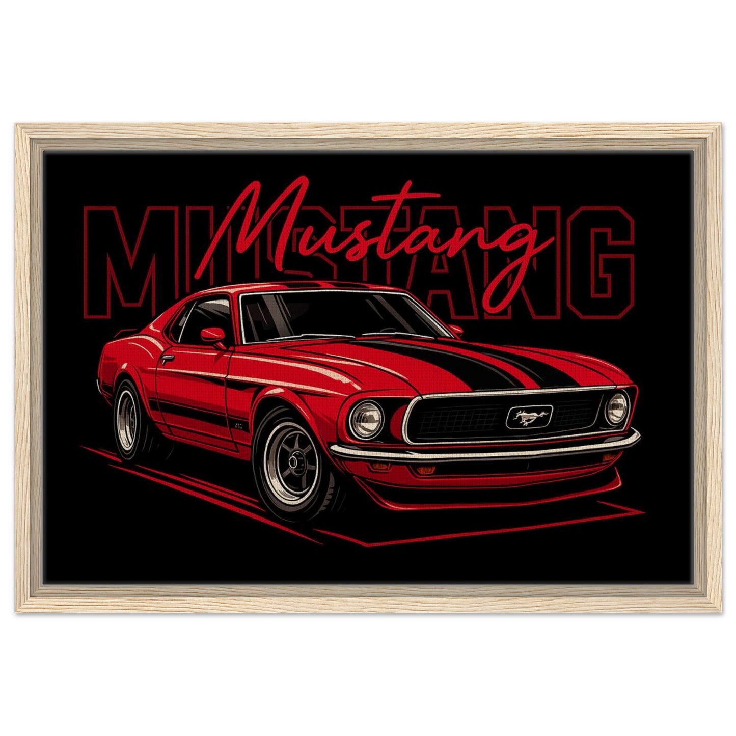 Personalized Car Portrait – Framed Canvas - Masterpiece Print