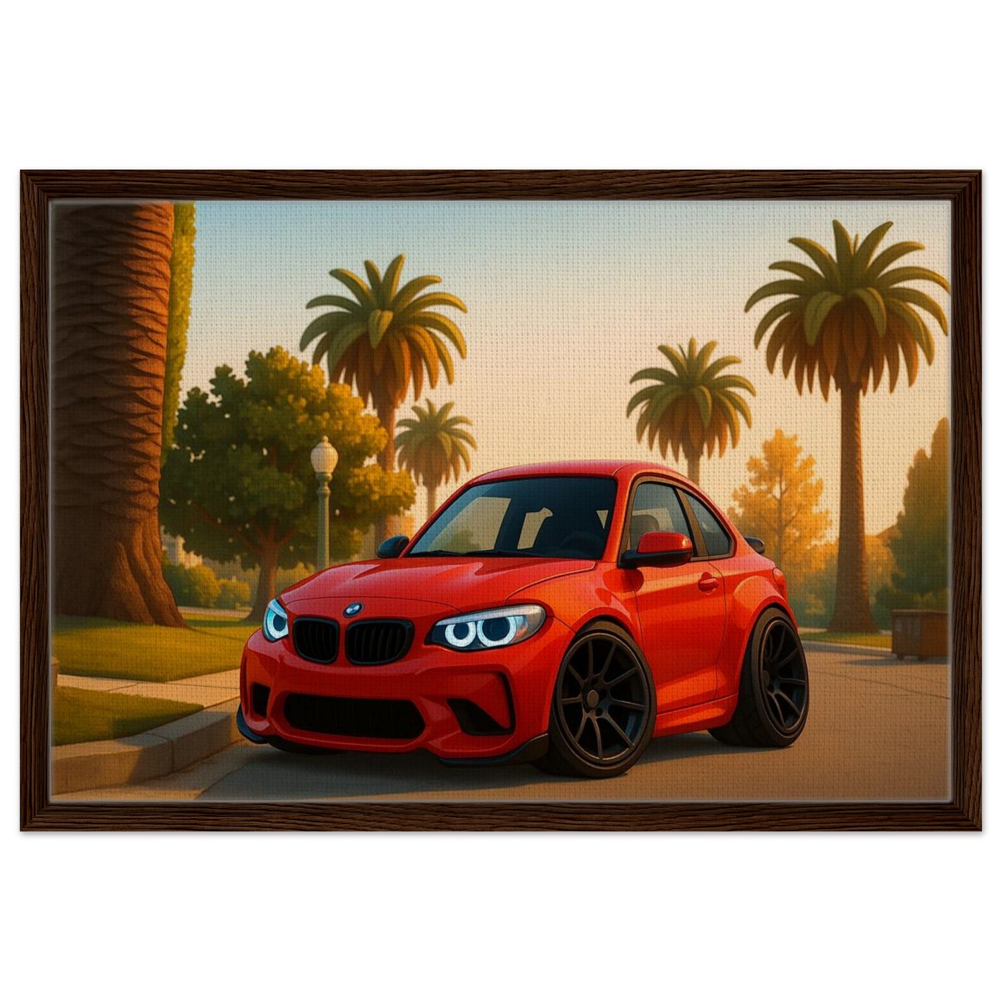 Personalized Car Portrait – Framed Canvas - Masterpiece Print