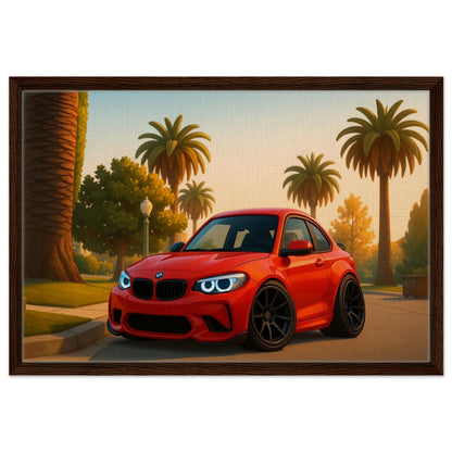 Personalized Car Portrait – Framed Canvas - Masterpiece Print