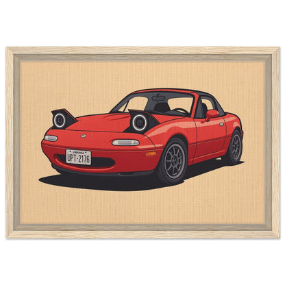 Personalized Car Portrait – Framed Canvas - Masterpiece Print