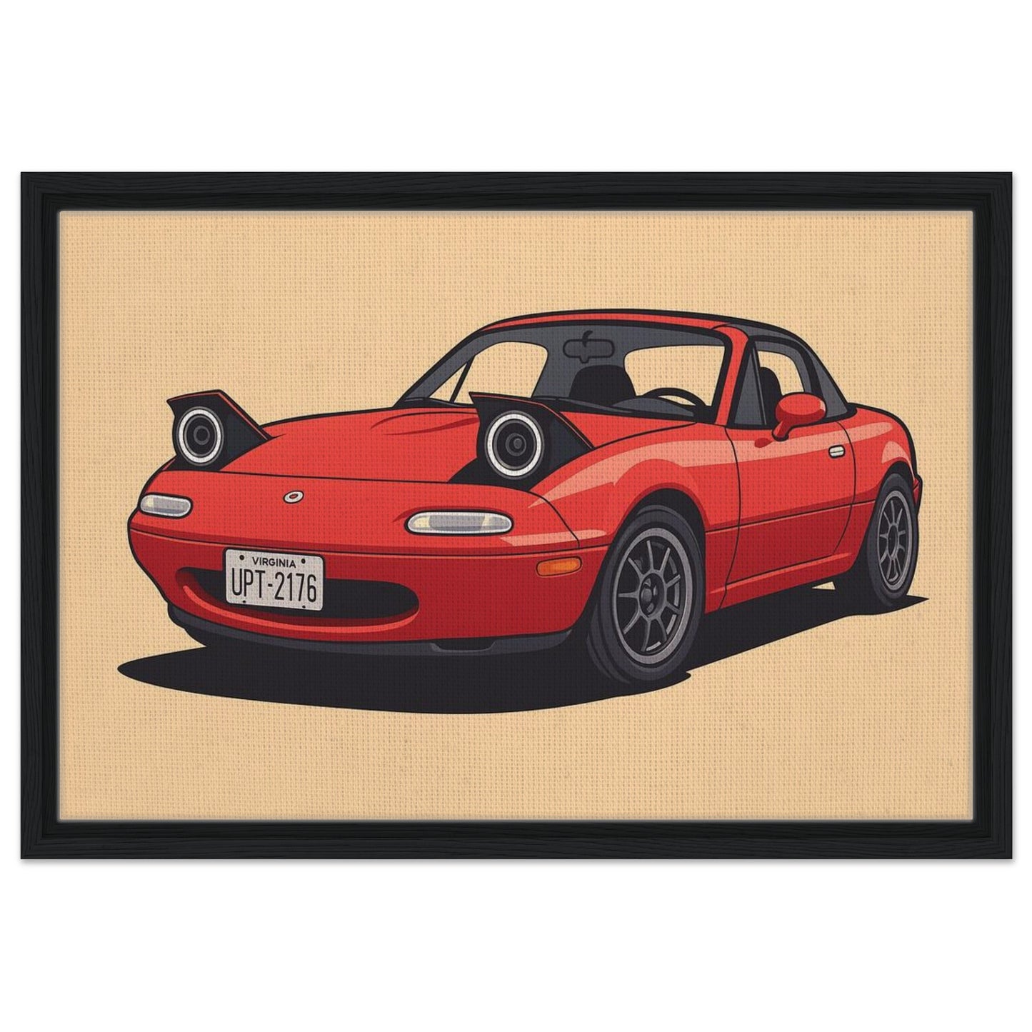 Personalized Car Portrait – Framed Canvas - Masterpiece Print