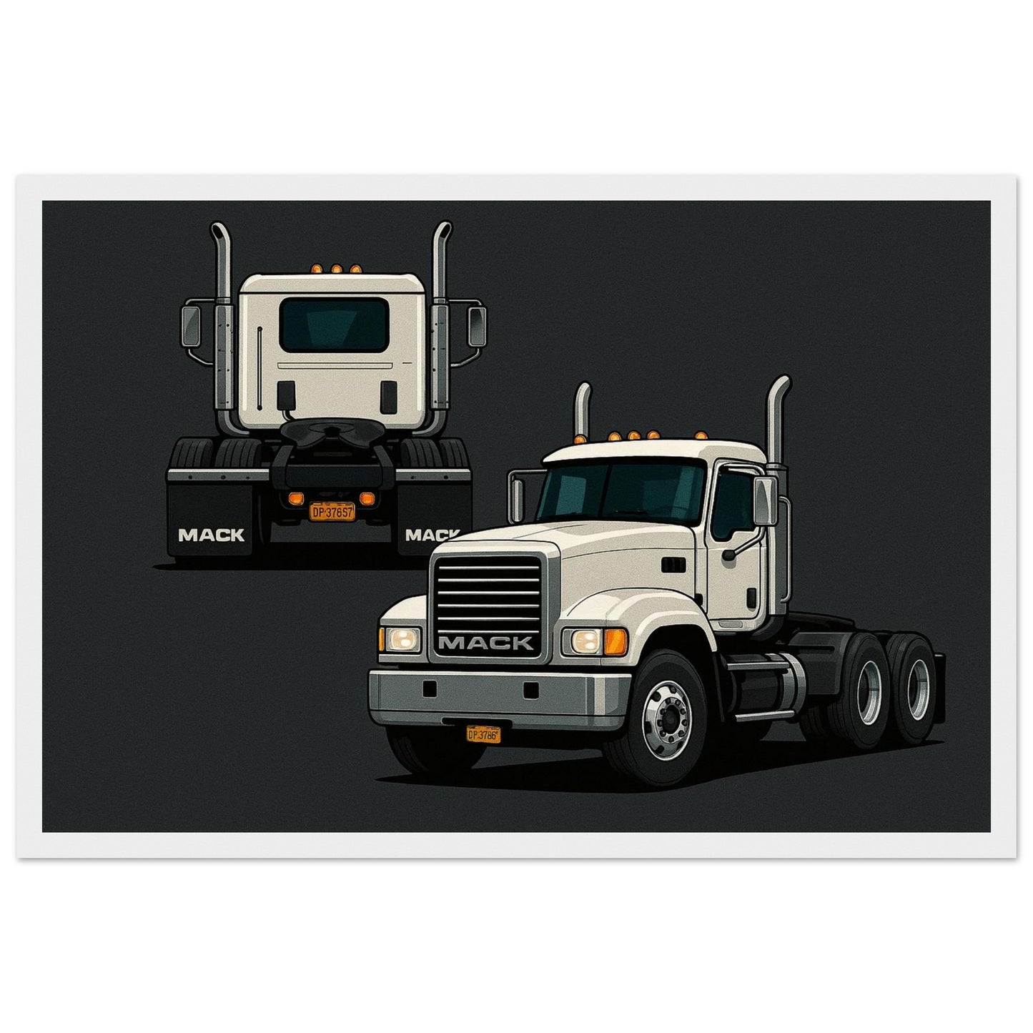 Personalized Car Portrait – Framed Print - Masterpiece Print