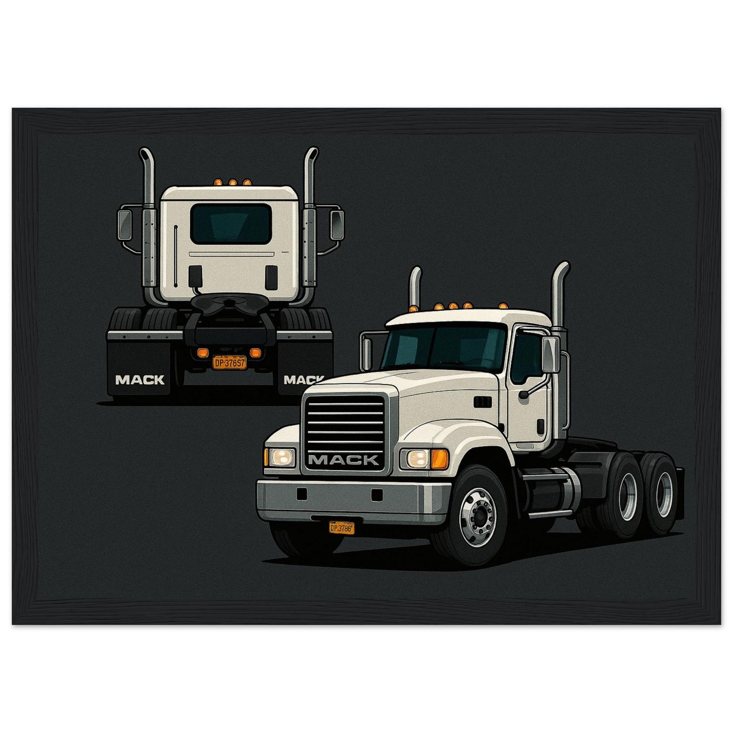 Personalized Car Portrait – Framed Print - Masterpiece Print