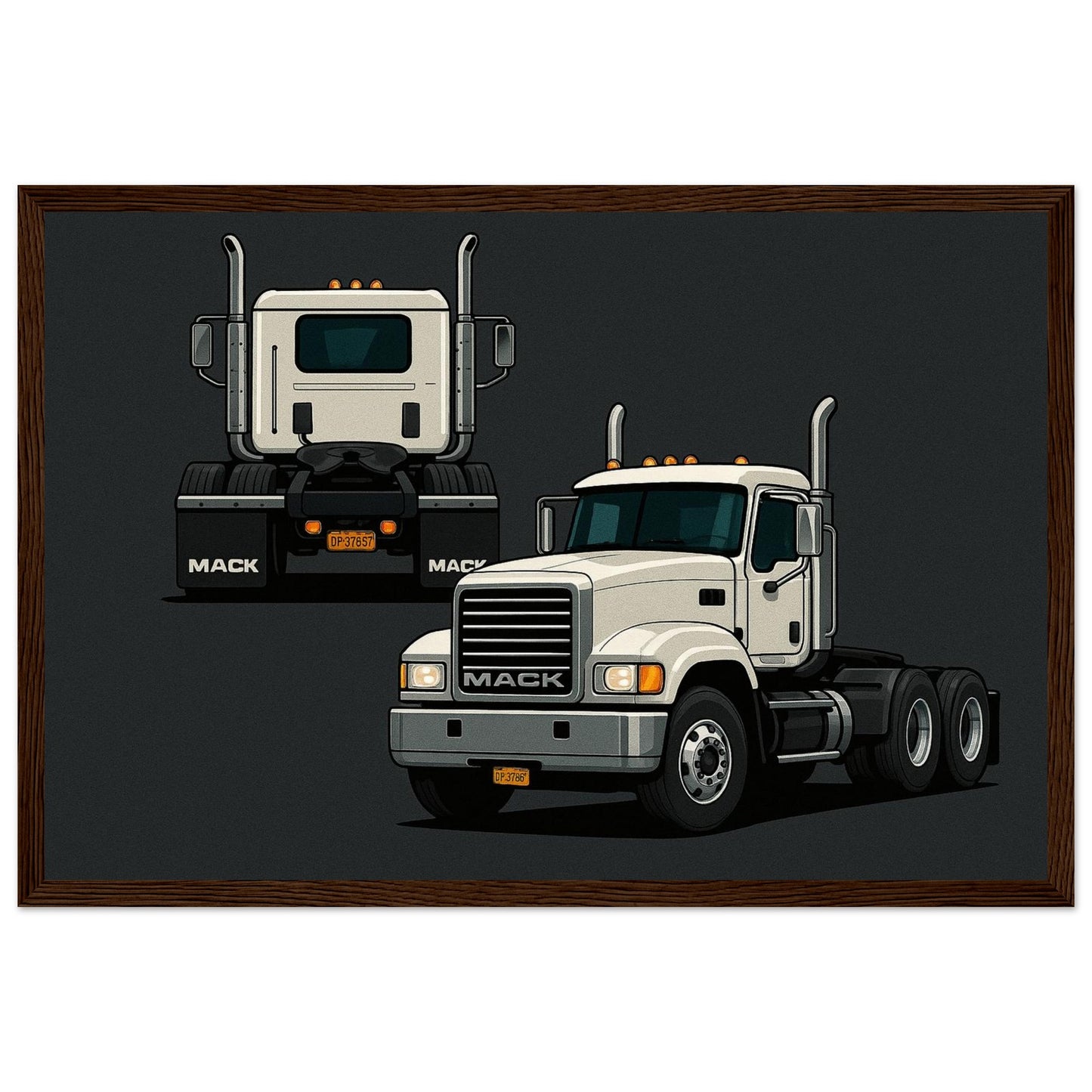 Personalized Car Portrait – Framed Print - Masterpiece Print