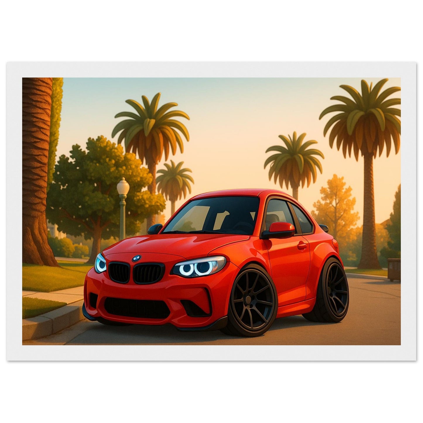 Personalized Car Portrait – Framed Print - Masterpiece Print