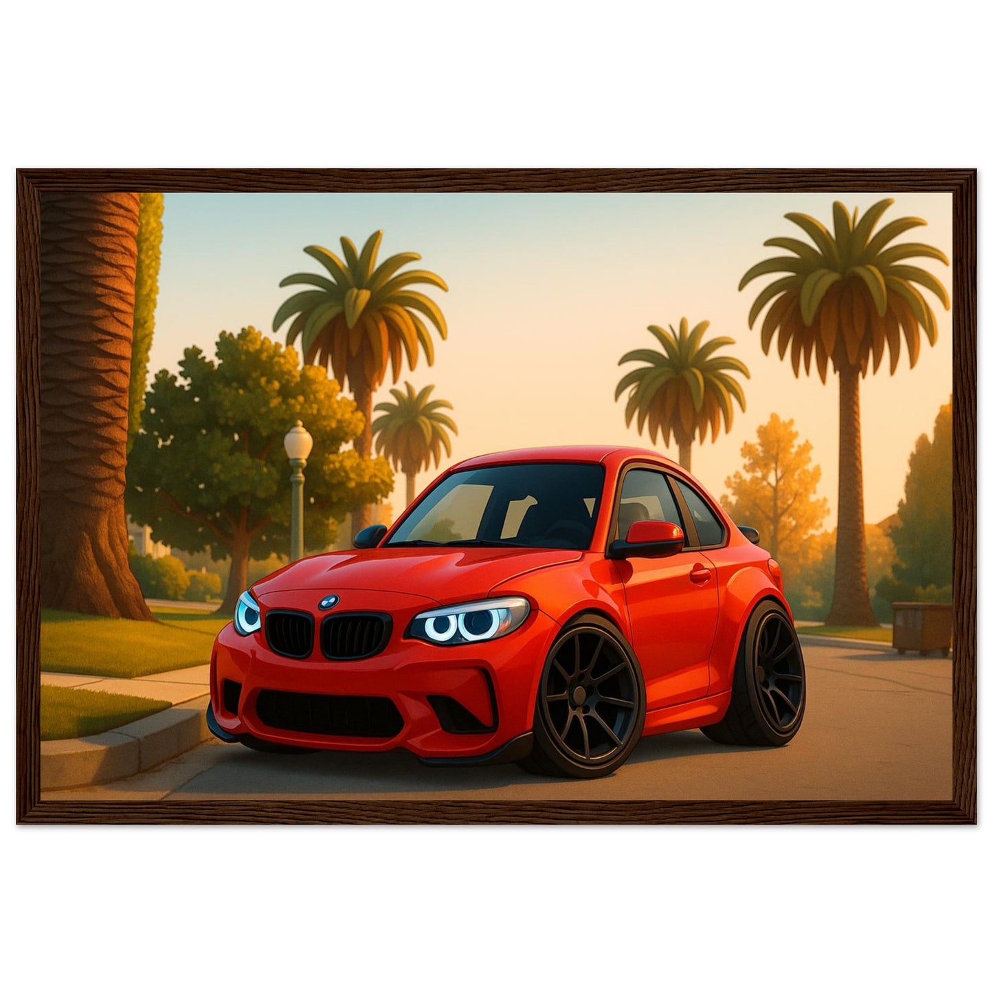 Personalized Car Portrait – Framed Print - Masterpiece Print