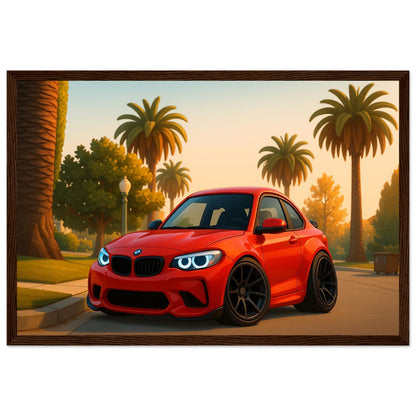 Personalized Car Portrait – Framed Print - Masterpiece Print