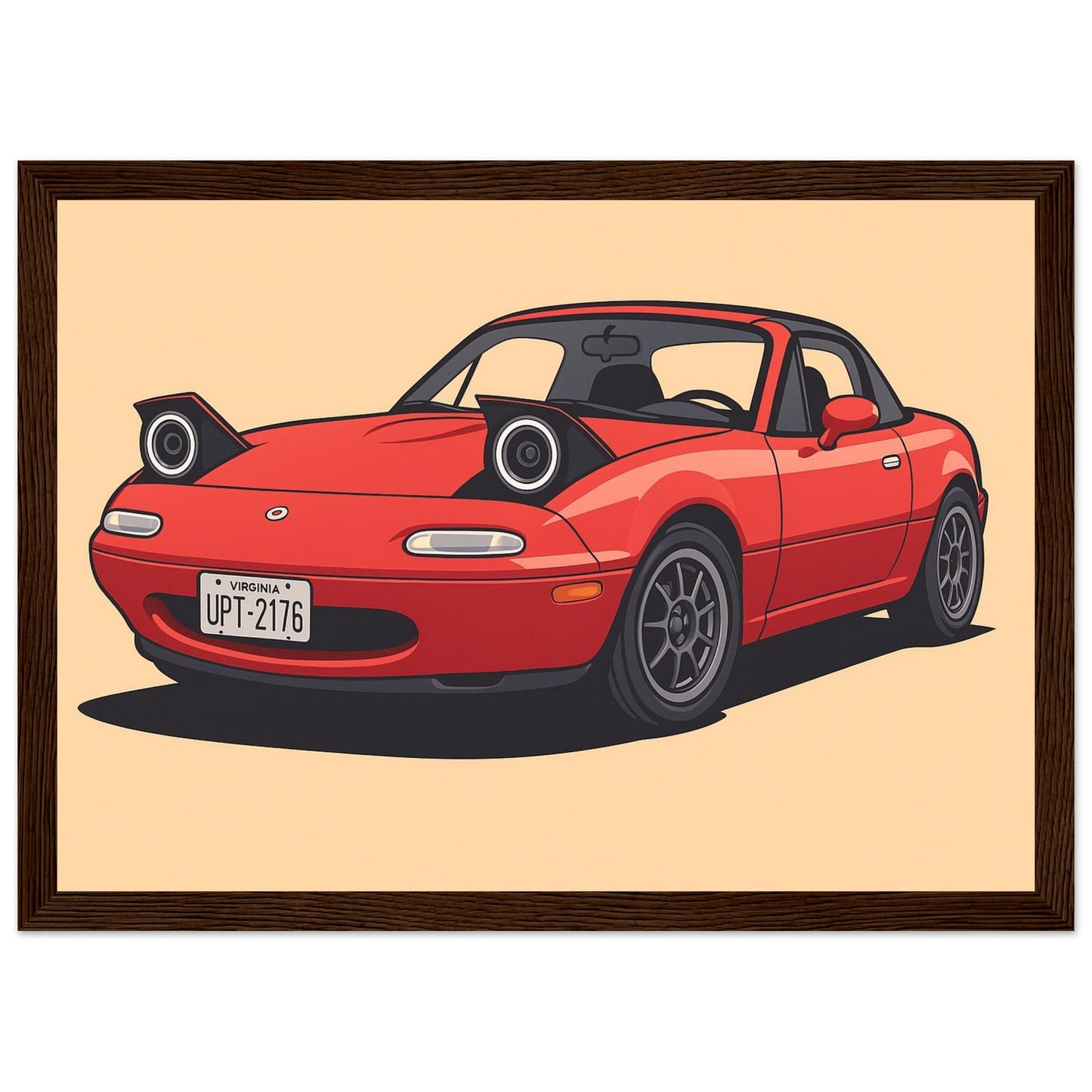 Personalized Car Portrait – Framed Print - Masterpiece Print