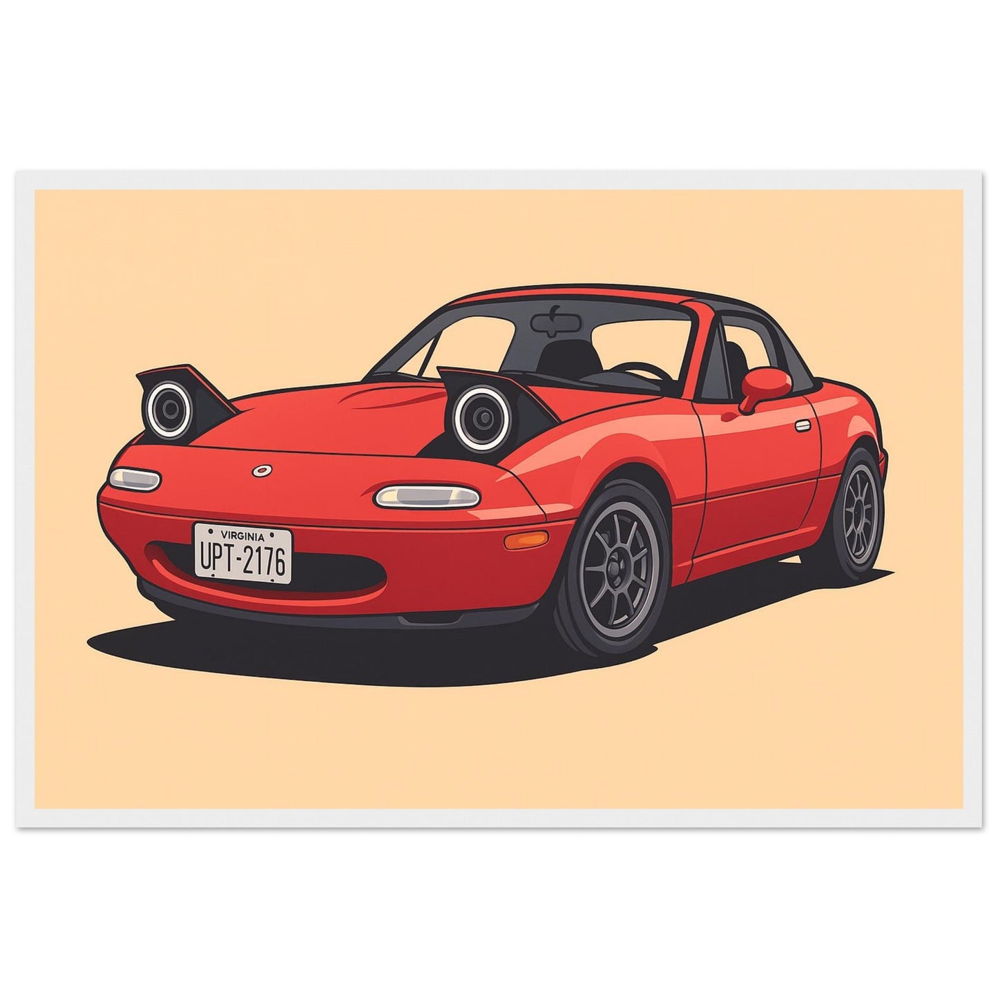 Personalized Car Portrait – Framed Print - Masterpiece Print