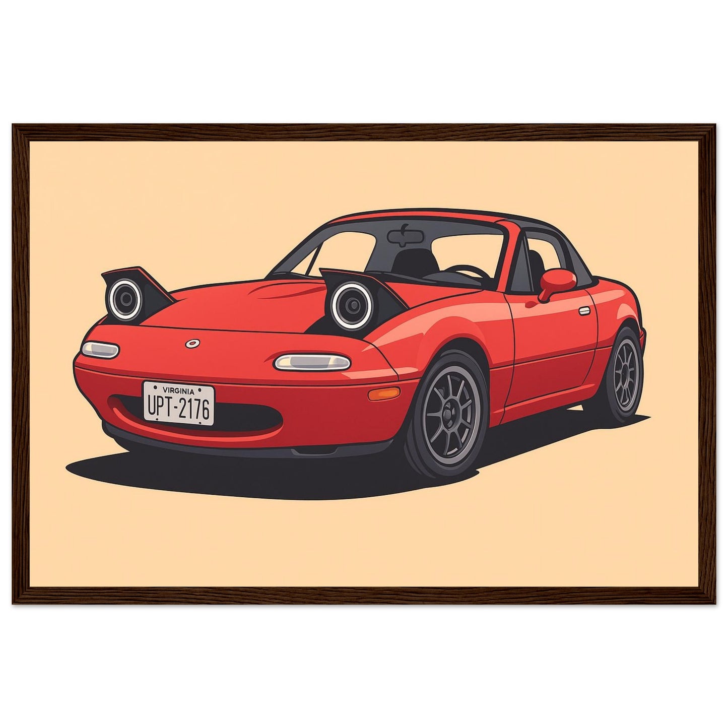 Personalized Car Portrait – Framed Print - Masterpiece Print