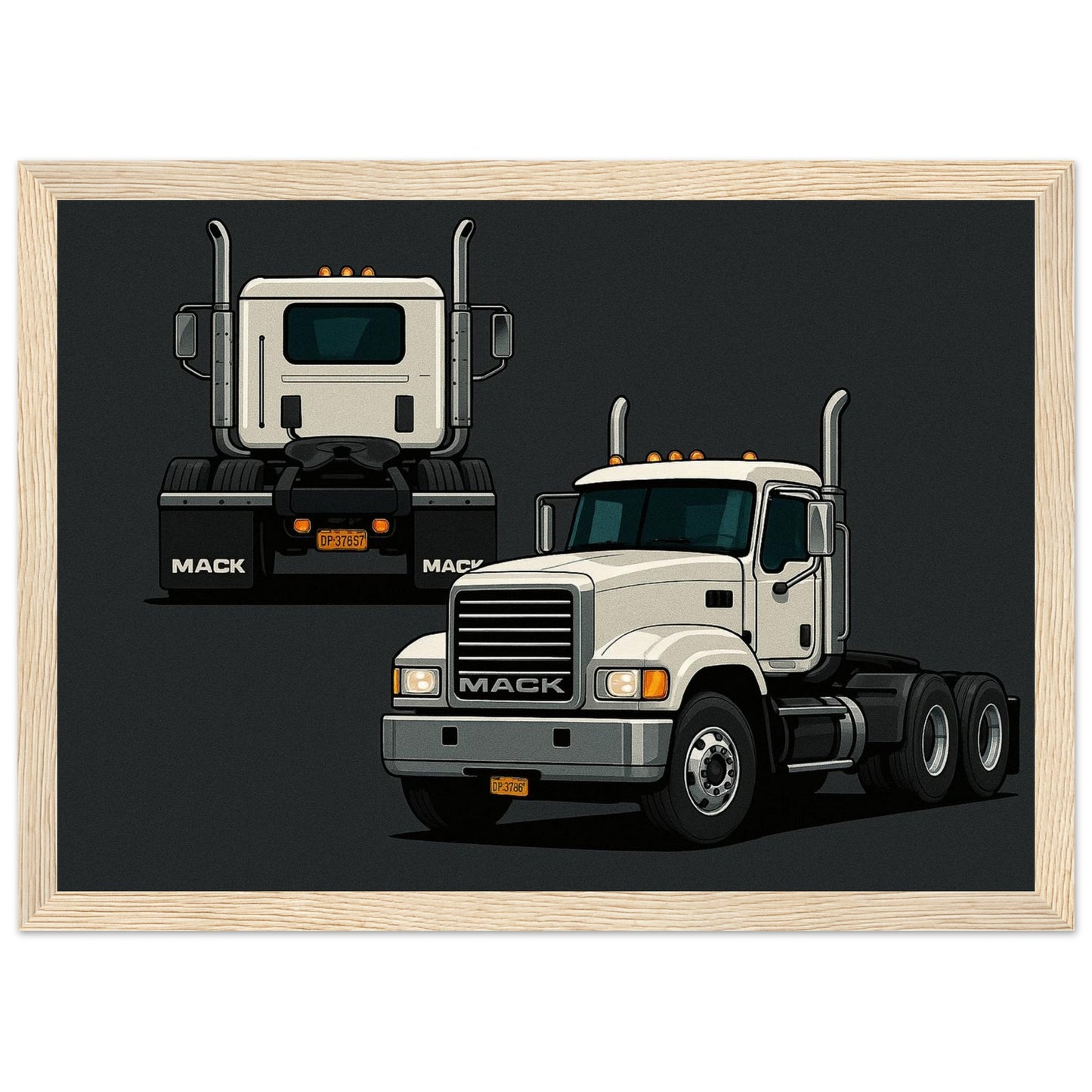 Personalized Car Portrait – Framed Print - Masterpiece Print